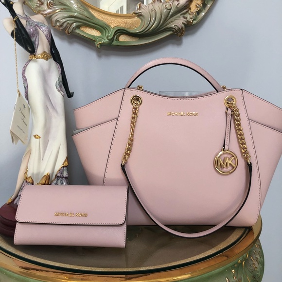 MICHAEL KORS Jet set pink with matching wallet - Picture 1 of 3